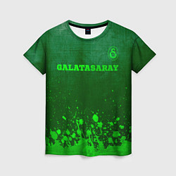 Женская футболка Galatasaray - green gradient посередине