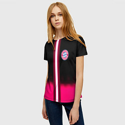 Футболка женская Бавария Мюнхен текстура, цвет: 3D-принт — фото 2