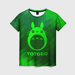 Женская футболка Totoro - green gradient