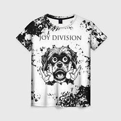 Женская футболка Joy Division - рок пес