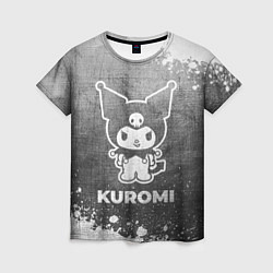 Женская футболка Kuromi - grey gradient