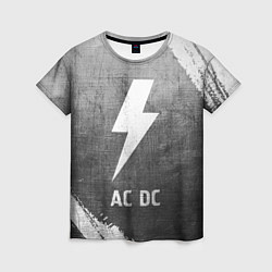 Женская футболка AC DC - grey gradient