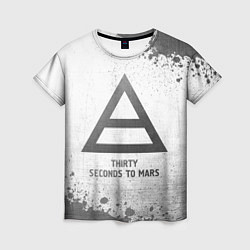 Женская футболка Thirty Seconds to Mars - white gradient