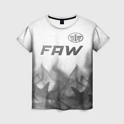 Женская футболка FAW - white gradient посередине