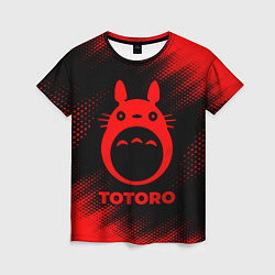 Женская футболка Totoro - red gradient