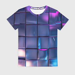 Женская футболка Неоновые кубики