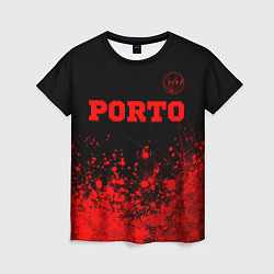 Женская футболка Porto - red gradient посередине