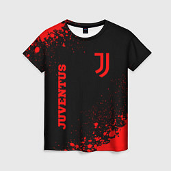 Футболка женская Juventus - red gradient вертикально, цвет: 3D-принт