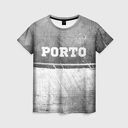 Женская футболка Porto - grey gradient посередине