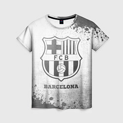 Женская футболка Barcelona - white gradient