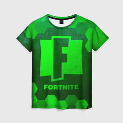 Женская футболка Fortnite - green gradient