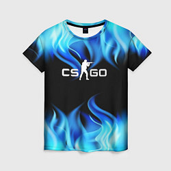 Женская футболка CGGO blue flame