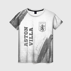 Футболка женская Aston Villa - white gradient вертикально, цвет: 3D-принт