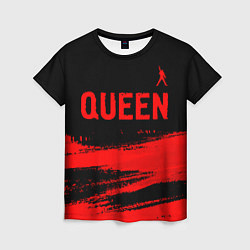 Футболка женская Queen - red gradient посередине, цвет: 3D-принт