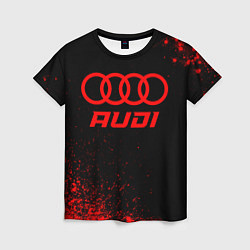 Женская футболка Audi - red gradient