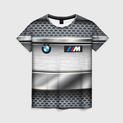 Женская футболка BMW metal texture