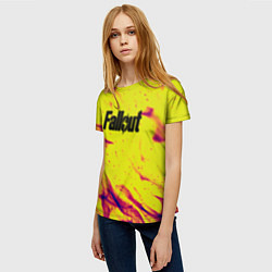 Футболка женская Fallout fire steel, цвет: 3D-принт — фото 2