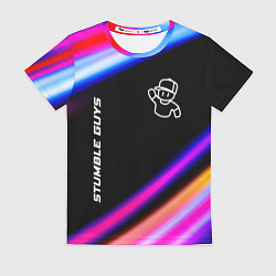Футболка женская Stumble Guys speed game lights, цвет: 3D-принт