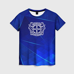 Футболка женская Bayer 04 blue poly, цвет: 3D-принт