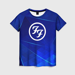 Женская футболка Foo Fighters blue poly