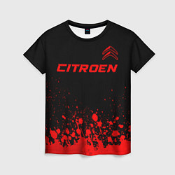 Женская футболка Citroen - red gradient посередине