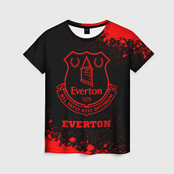 Женская футболка Everton - red gradient