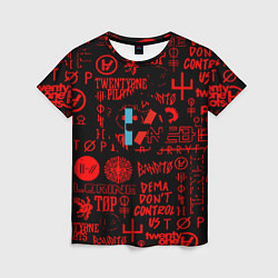 Женская футболка Twenty one pilots pattern rock steel