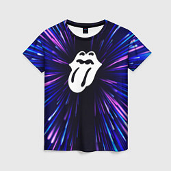 Женская футболка Rolling Stones neon energy