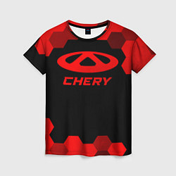 Футболка женская Chery - red gradient, цвет: 3D-принт