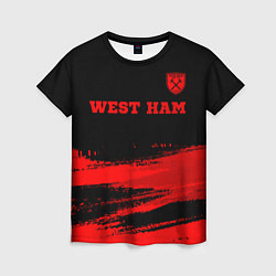 Женская футболка West Ham - red gradient посередине