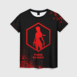 Женская футболка Tomb Raider - red gradient