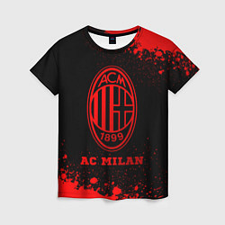 Женская футболка AC Milan - red gradient