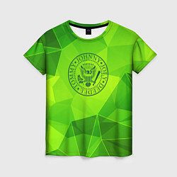 Женская футболка Ramones green poly