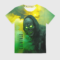 Женская футболка Stalker 2 скелет череп