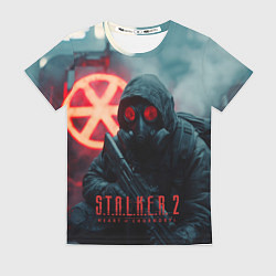 Женская футболка Stalker 2 зараженная зона