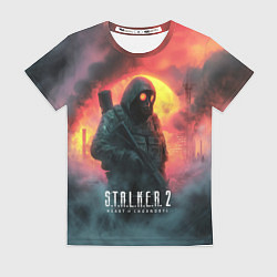 Женская футболка Stalker 2 радиоактивный фон