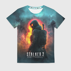 Женская футболка Stalker 2 радиоактивный дым