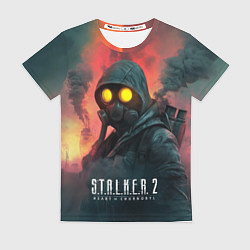 Футболка женская Stalker 2 радиоактивный дым, цвет: 3D-принт