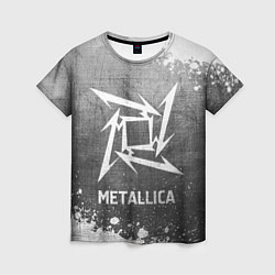 Женская футболка Metallica - grey gradient