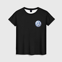 Футболка женская Volkswagen logo auto, цвет: 3D-принт