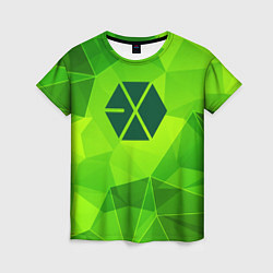 Женская футболка Exo green poly