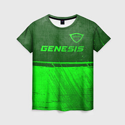 Женская футболка Genesis - green gradient посередине