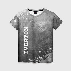 Женская футболка Everton - grey gradient вертикально