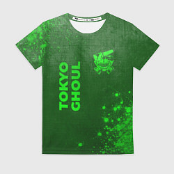 Футболка женская Tokyo Ghoul - green gradient вертикально, цвет: 3D-принт