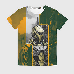 Женская футболка Футуристичный боевой андроид