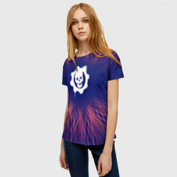 Футболка женская Gears of War red energy, цвет: 3D-принт — фото 2