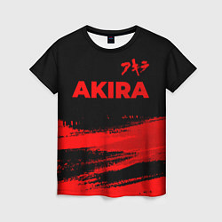 Футболка женская Akira - red gradient посередине, цвет: 3D-принт
