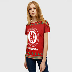 Футболка женская Chelsea new year, цвет: 3D-принт — фото 2