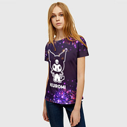 Футболка женская Праздничный Kuromi, цвет: 3D-принт — фото 2