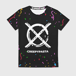 Футболка женская CreepyPasta конфети, цвет: 3D-принт